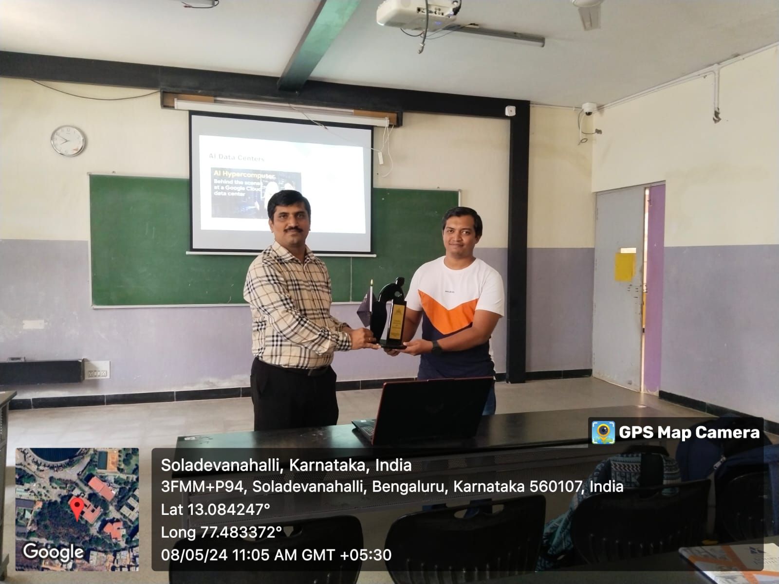 Felicitation after the invited talk at Acharya Institute of Technology, Bangalore