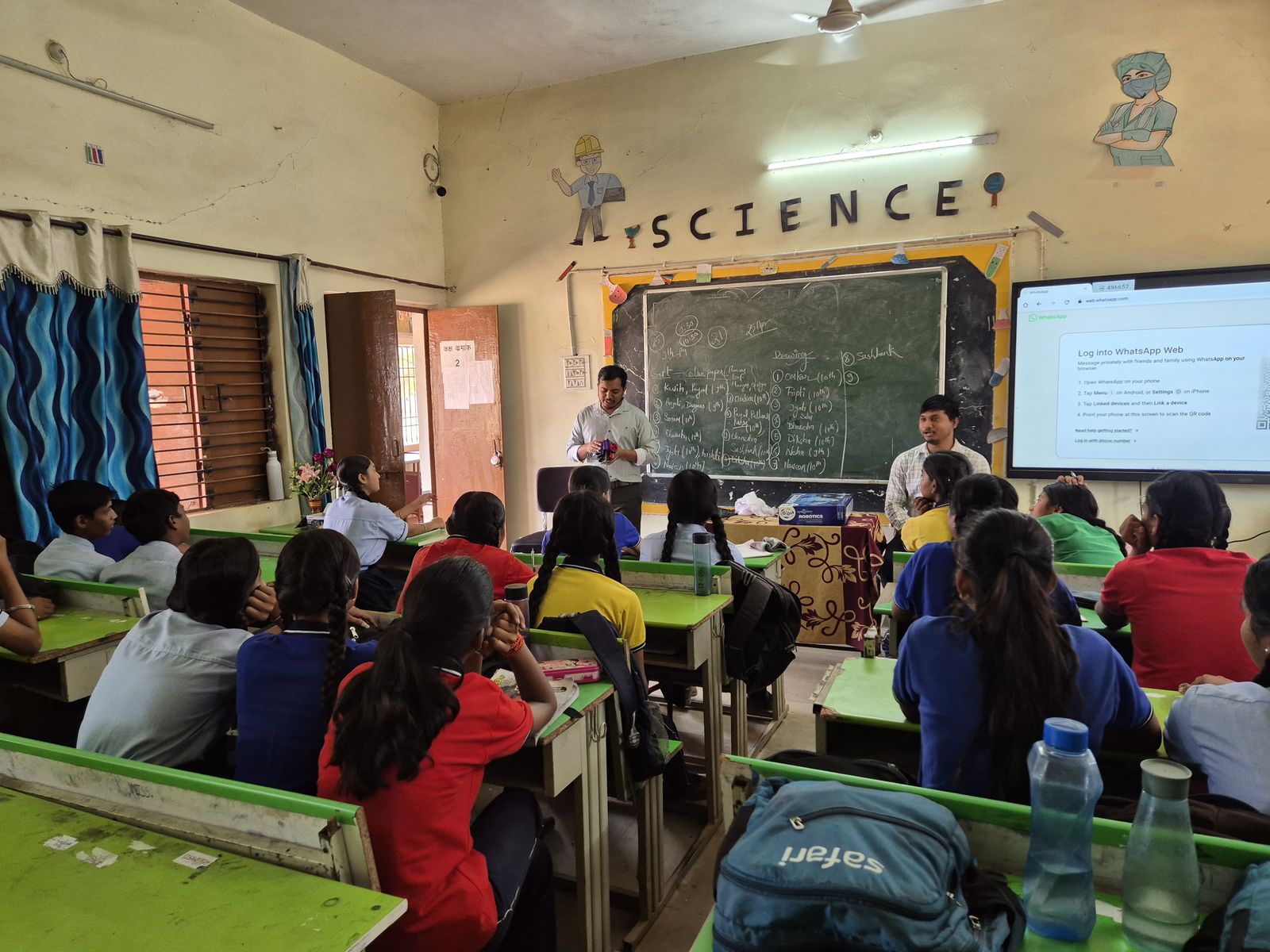 STEM outreach camp session with school students, Bhilai